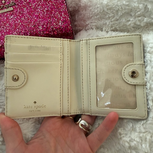 Kate Spade Sparkle Wallet and Cosmetic Case Bundle - Picture 2 of 5